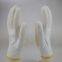 10 gauge white cotton thread knitted yellow PVC dotted anti-slip safety work gloves