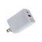 Fast Cell Phone Us EU Foldable Plug Travel Adapter 2 Dual Usb A Type C Multi Port Qc3.0 PD Gan Wall 30W Charger