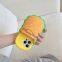 Cartoon Cute Hamburger Slippers Soft Protective Shockproof Mobile Phone Accessories Cover Case For IPhone 14 15 Pro 16 Pro Max