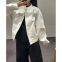 Women's loose fit cotton pilot jacket white spring new product