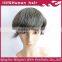 China  best sale brazillian human hair body wave pu around full lace grey toupee