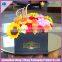 2016 Beautiful custom matt cardboard printed square flower box,luxury floral box
