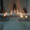 Triangle cheap christmas tree glass candle holder black