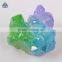Rough bicolor and tricolor aura quartz crystal cluster                        
                                                Quality Choice