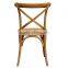 French Bistro Style dining room chair oak wood X back chair