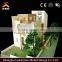 Real estate wooden house model with lighting system display