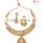 Indian Gold Tone Polish With Imitation Kundan Drop Party Wear Necklace For