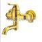 Bathroom accessories single handle two way faucet, basin mixer, golden bathroom faucet