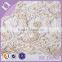 Double sided organic cotton and metallic embroidery heavy cotton lace fabric