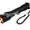 zoom function tactical flashlight aluminum LED torch light rechargeable flashlight