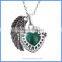 Wholesale Angel Wing Heart Shape Hollow Chime Box Harmony Pregnancy Belly Pendant Jewelry Necklace BAC-M026