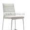 Z629 stackable black and white leather dinner chair
