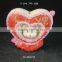 Ceramic heart , porcelain heart ornament