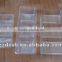 Clear plastic biscuit packing tray with custom shape and divided compartments