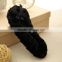 Brushy black indoor foldable ballet shoes