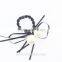 Fashion women girls big pearl beaded silk ribbon hair elastic band