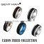 2016 Newest Men's Gold Hammer Surface Cobalt Chrome Carbon Fiber Ring