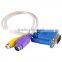 2016 PC/LAPTOP VGA SVGA TO S-Video 3 RCA Composite AV TV Out Converter Adapter Cable