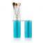 5Pcs Makeup Brush Set Eyeshadow Brush Eyeliner Brush Cosmetic Round Alloy Tube Holder 5 Optional Color