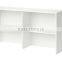 China melamine board white book cabinet/bookcase on study table