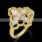 High quality reasonable price yellow gold ring plated white cubic zirconia women's ring to India snapdeal flipkart