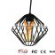 Manufacturer's Premium Yardley Pendant Lamp Industrial Metal Track Light Vintage Wire Cage Hanging Lamp