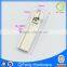 Q-1267 light gold metal long chain zipper, custom metal zipper puller nickel simple design