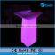 plastic rechargeable illuminated led bar table, led lighting nightclub bar table