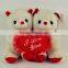 Custom top quality handmade plush soft toys wedding couple toy