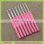 2015 New plastic handle crochet hook set, knitting needle crochet hook