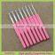 New Design Aluminum Crochet hooks , Soft handle crochet hooks set