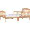 Cheap Price Pine Wood Natural Color Baby Toddler Bed