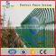 Curved top steel fence with hollow bar rails design