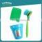 Toprank New Design Kitchen Super Cleaning Ability Flower Shaped Cleaning Brush Set Sponge Dish Scrubber Brush With Sucker