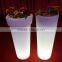 Plastic white PE illuminated outdoor furniture, illuminated led flower pot, glowing led ice bucket
