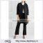 Wholesale Ladies Apparel Midnight-lue Hopsack Waist Belt Cropped Sleeves Modern Coat(DQE0384C)