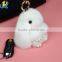 Top sale car's and bag's pendant plush stuffed rabbit cute keychain