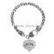 2016 twist chain bracelet custom MOM heart charm bracelet fashion style clasp bracelet for Mother's Day