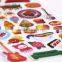 Children puffy sticker ,multicolor decoration PVC stikcer bubble DIY sticker carton pop-up sticker crystal sticker