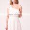 NEW DESIGN ruffle at sleeve and neck women sexy asymmetry asymmetric dress