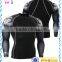 Mens long sleeve tee shirt black under compression winter cycling wear