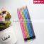 12 pcs HB roll printing pencil with eraser pencil with pvc box