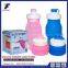 BPA Free Fruit Infuser Bottle Pink Plastic Collapsible Water Bottle