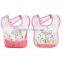 blue letters pattern printed baby bib cotton