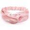 2017 New Arrival Fashion Solid Rabbit Ear Crystal Yarn Turban Headband