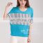 Summer Fashionable bat-wings T-shirt for ladies stripes front block
