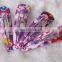 Wholesale goody printed flowers girls snap clip barrette