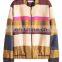 New fashion women colorful striped jacket, latest fashion short jacket