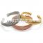 Fashion Jewelry Silver/ Gold/ Rose Gold Twist Stainless Steel Wire Cuff Bracelet