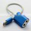 Metal Type C USB C Male to Dual 2 3.5mm Female Splitter Audio Cable